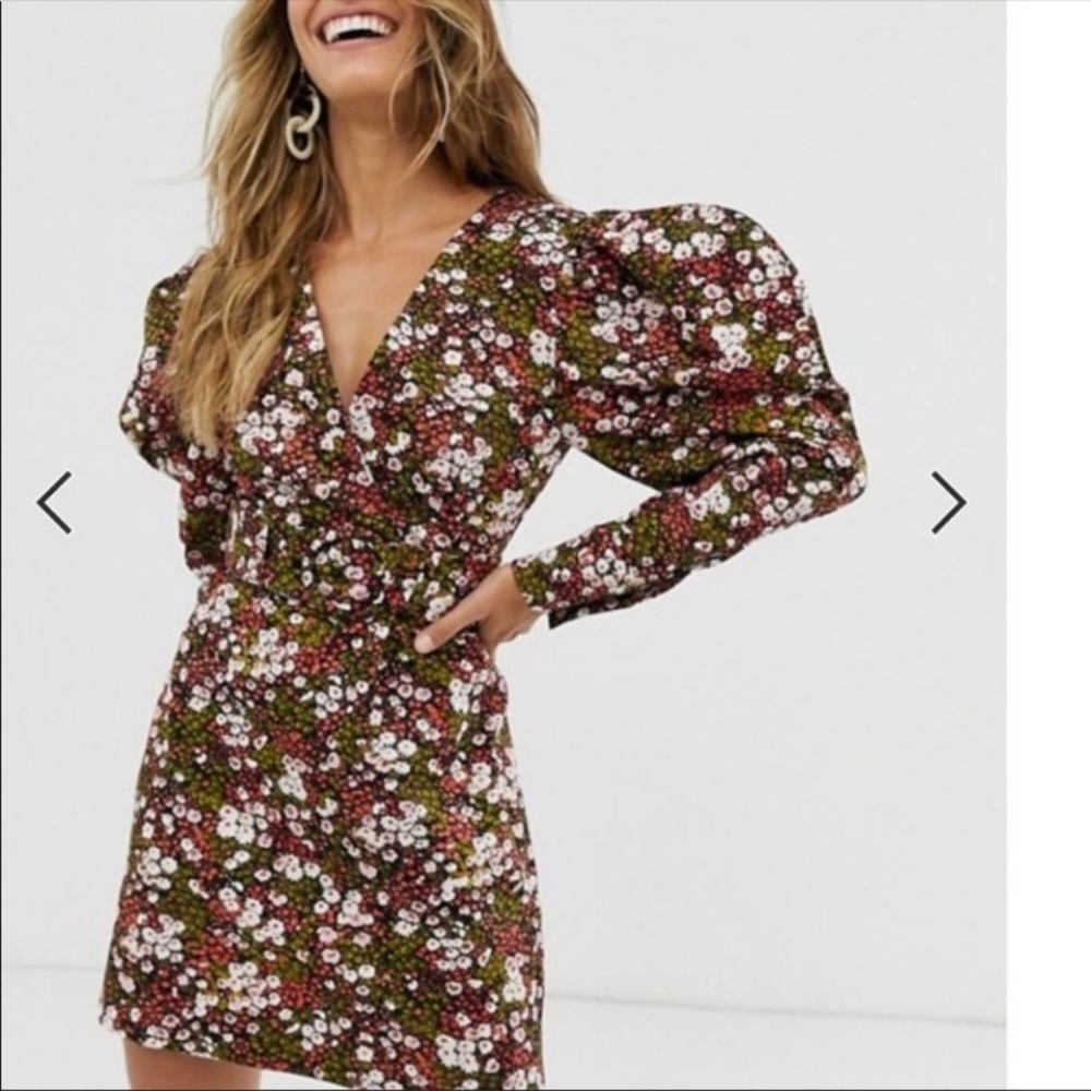 & other stories Floral Puff Sleeve Dress - NWT